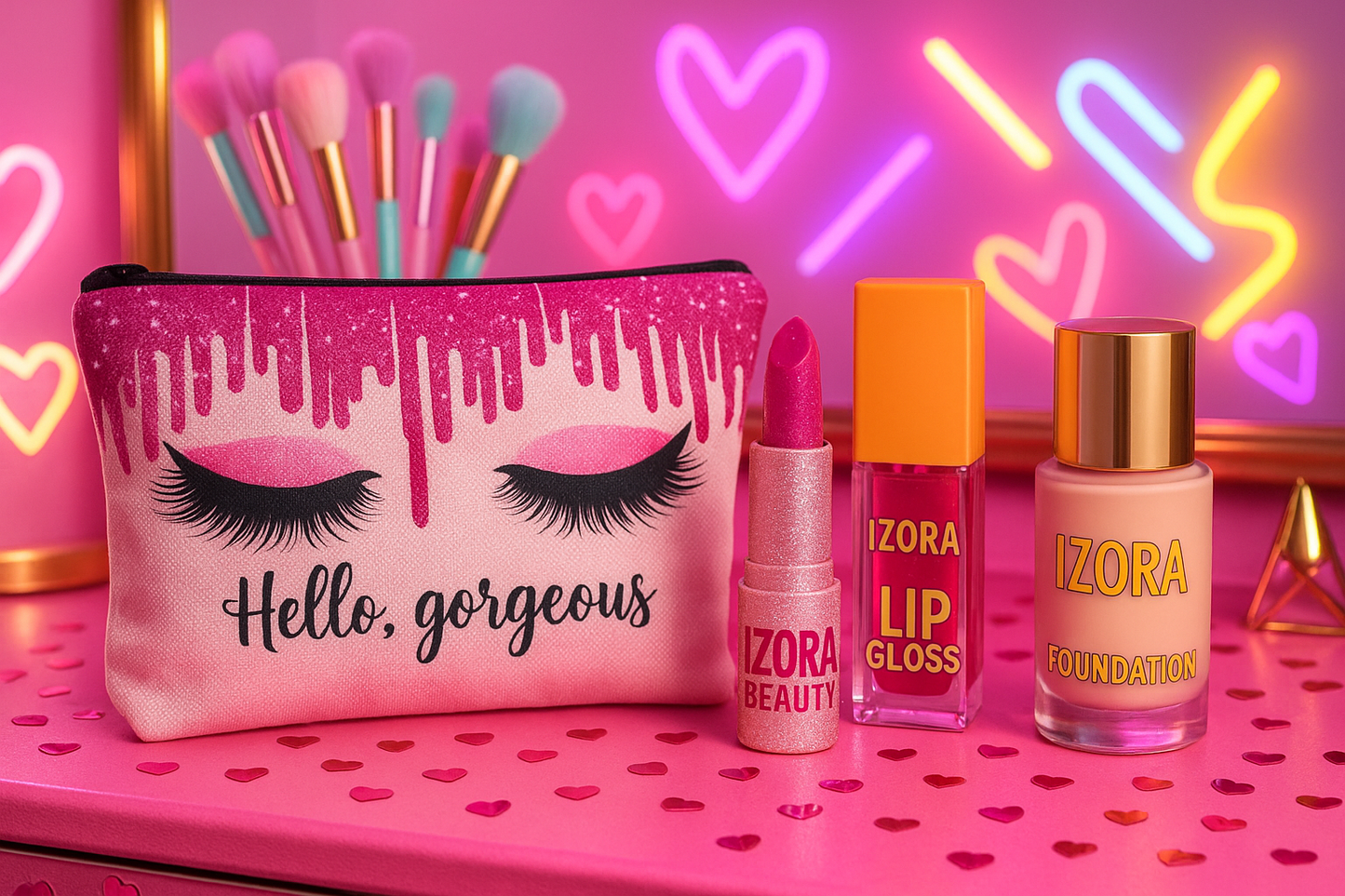 Hello Gorgeous Makeup Bag by Izora