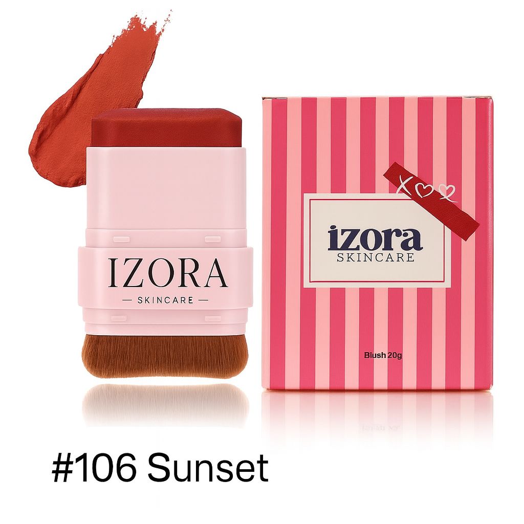 Izora Mini 2-in-1 Blush Stick & Brush – #106 Sunset