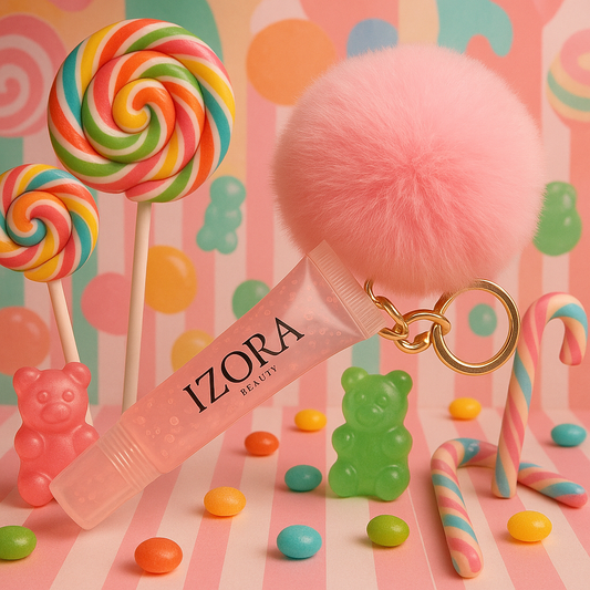 Rose Lip Gloss Key Chain