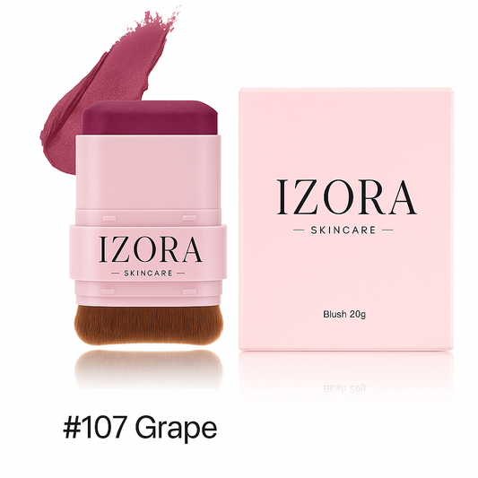 Izora Mini 2-in-1 Blush Stick & Brush – #107 Grape