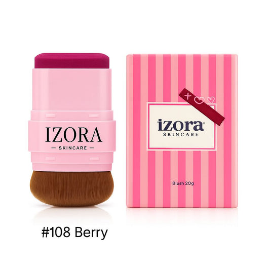 Izora Mini 2-in-1 Blush Stick & Brush – #103 Berry