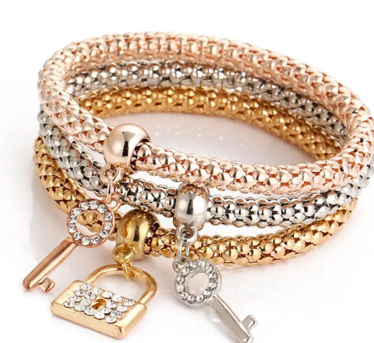 Lock & Key Mixed Bracelet